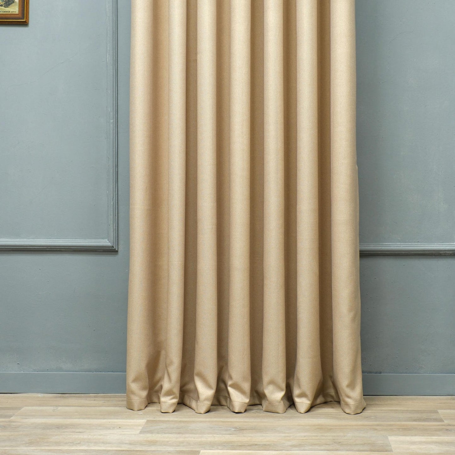 Premium Linen Herringbone Eyelet Curtains UK - Natural Light Filtering - Various Colours-4
