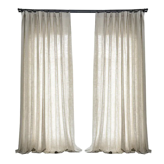 Contemporary Semi-Blackout Linen Drapes