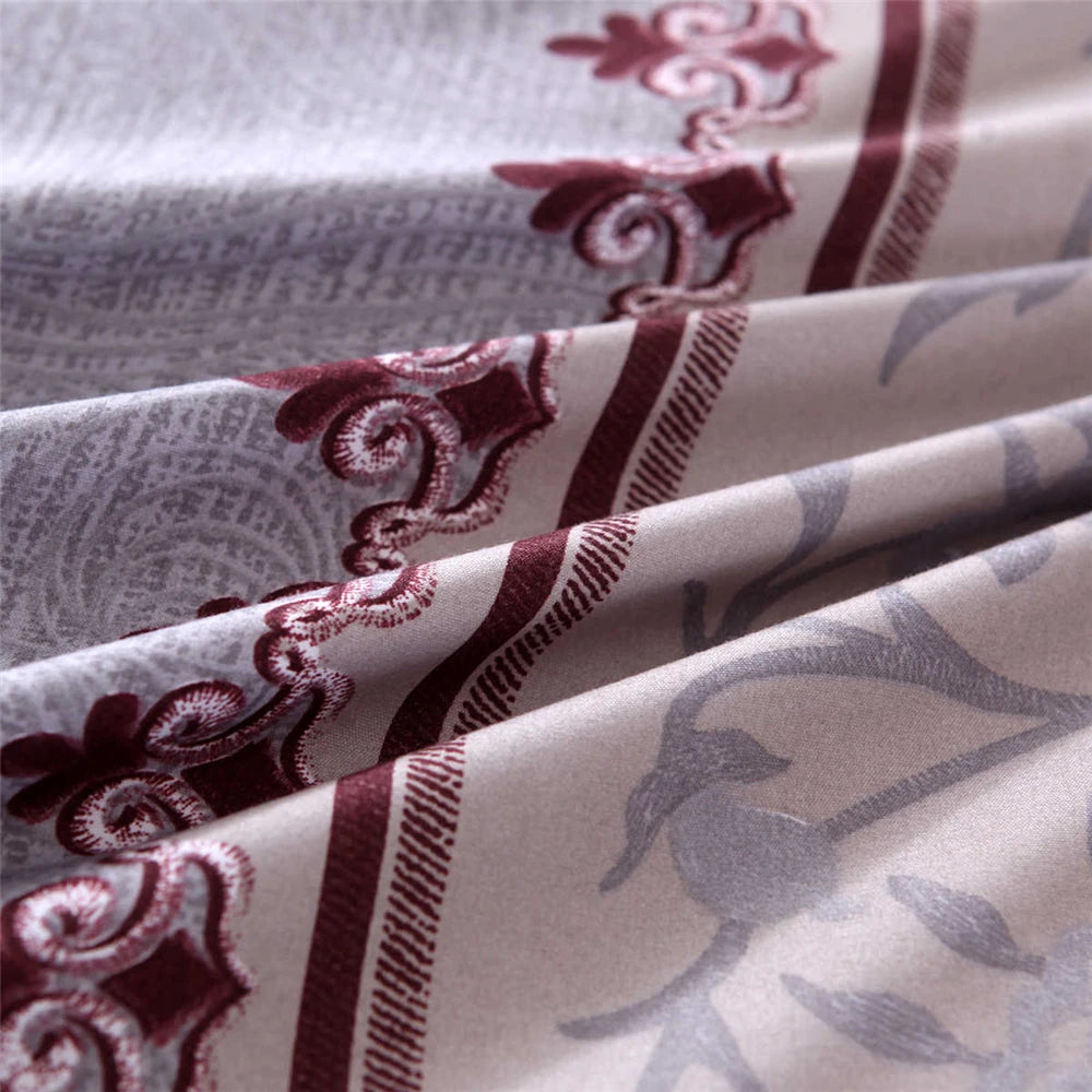 Luxury Bedding Sets King Flower Bed Linen High Quality Duvet Cover Set Queen Purple Bed Comforter