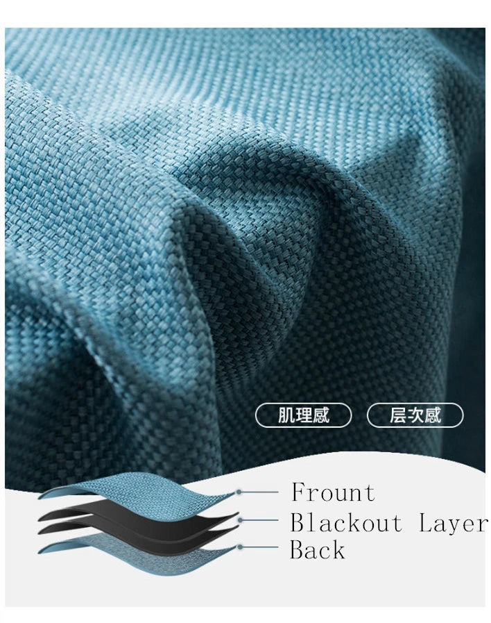 Custom Made Faux Linen Curtain