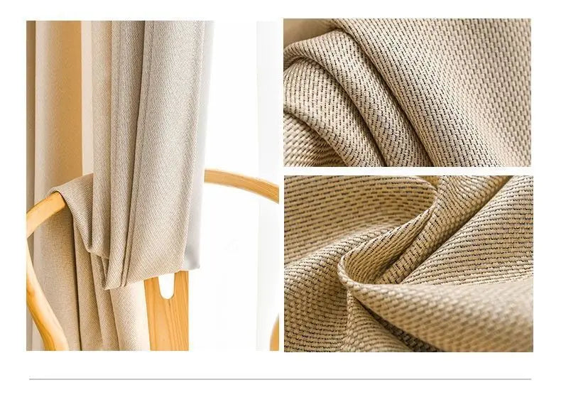 Custom Made Faux Linen Curtain