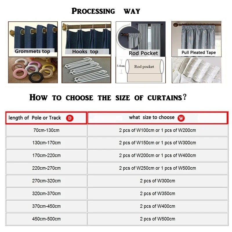 Embroidered Blackout Curtain For Living Room