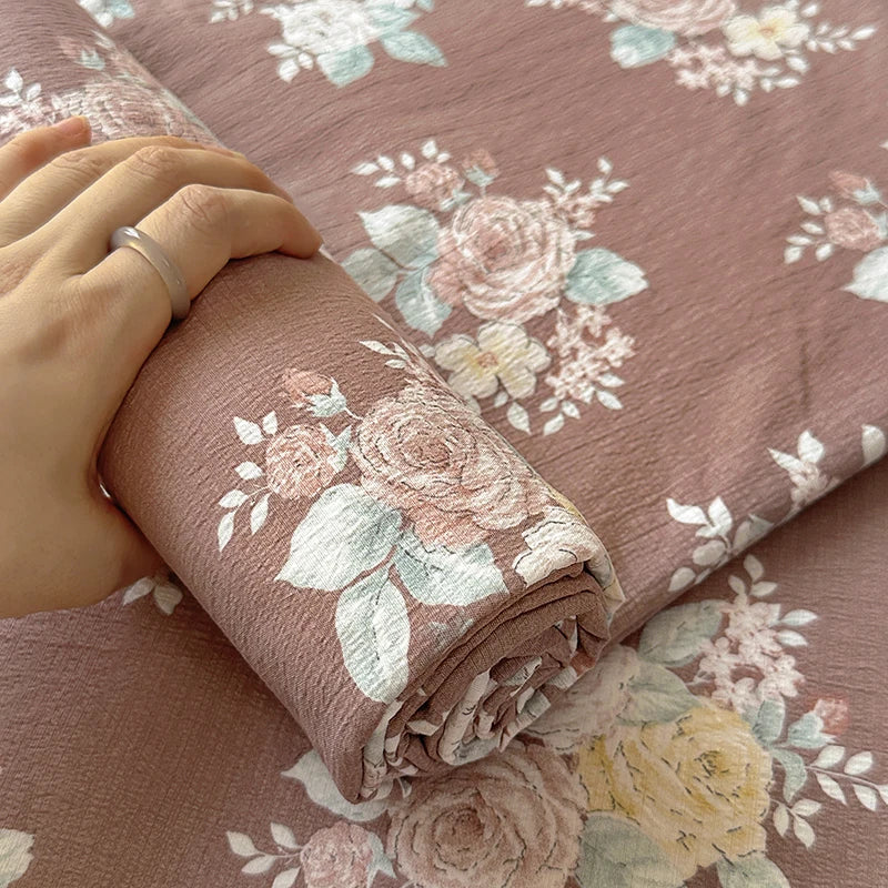 Flower Print Bed Sheet Single/Double/Queen/King Size Flat Sheets Adults Kids Room Soft Bed Linen sabanas (Pillowcase Need Order)