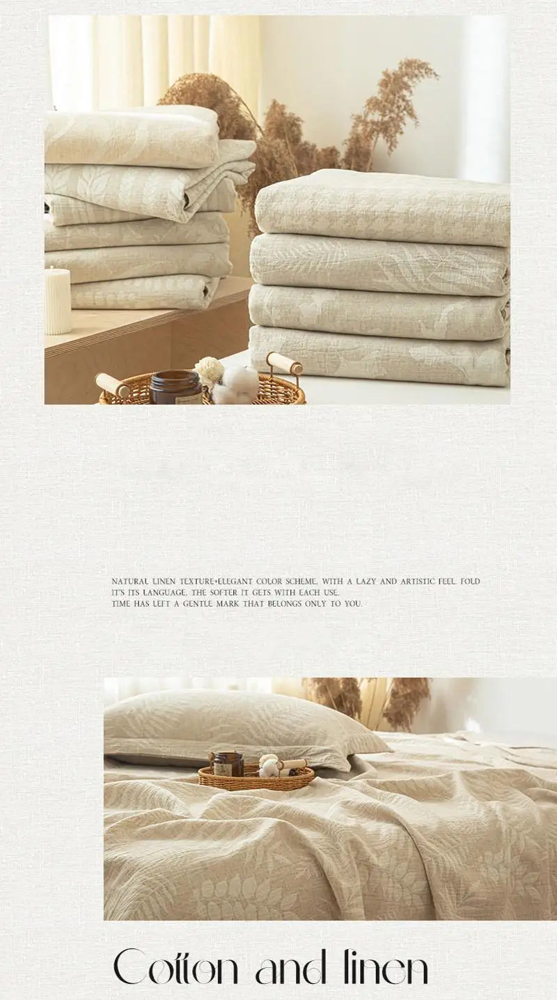 Cotton and Linen Bed Sheet