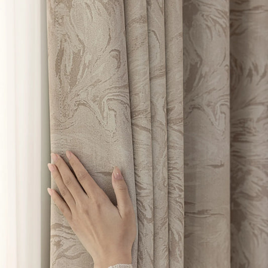 French Scandinavian Style Printed Curtains