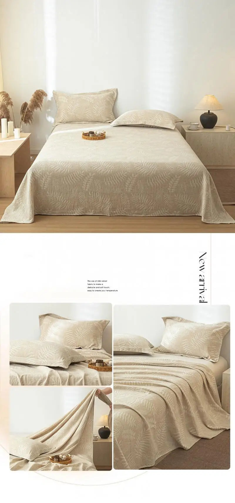Cotton and Linen Bed Sheet