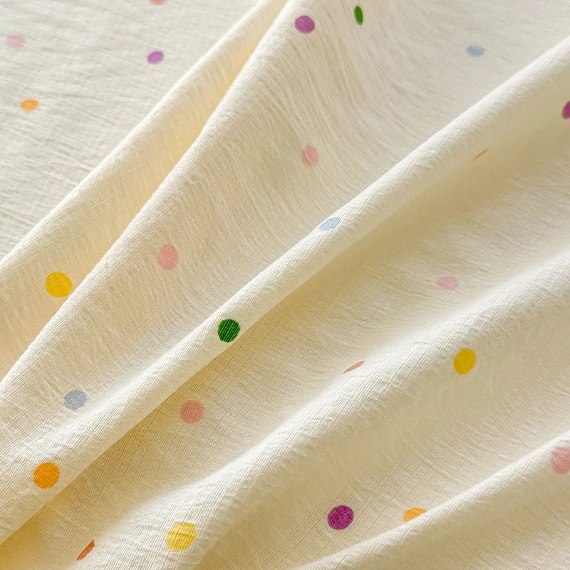 Double-Layer Weave Ultra-Soft Breathable Bed Flat Sheet 1Pc (No Pillowcase) Home Bed Linen Sheet Bedsheets for Single/Couple