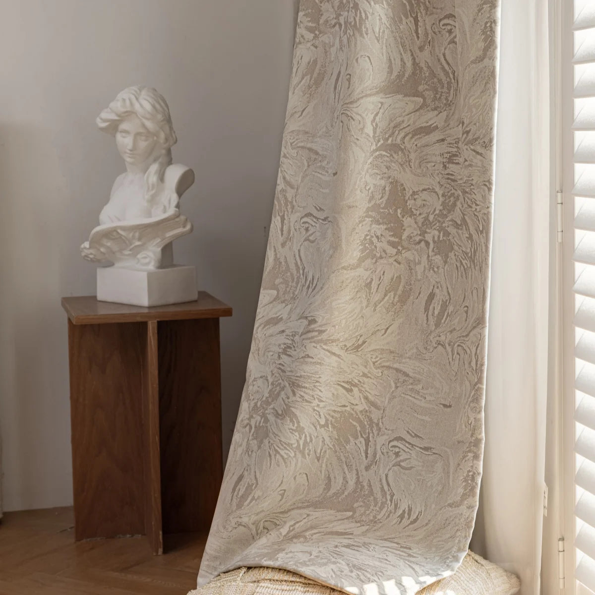 French Scandinavian Style Printed Curtains