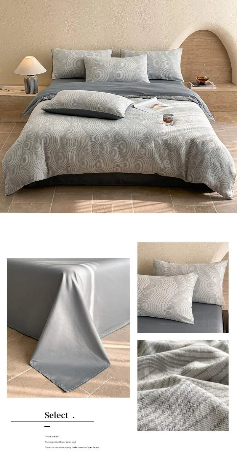 3-Layer Yarn Cotton Bedding Set