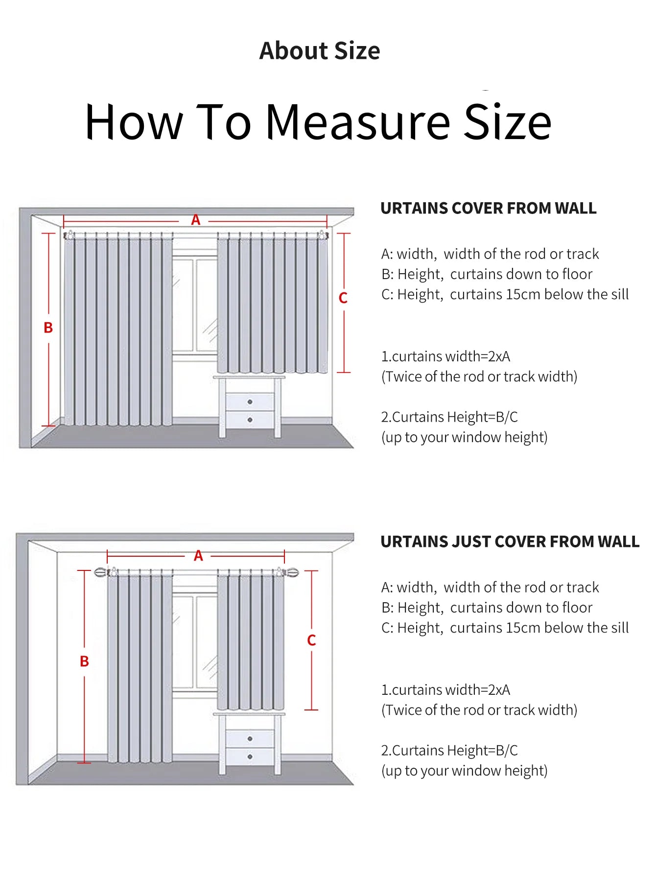French Scandinavian Style Printed Curtains