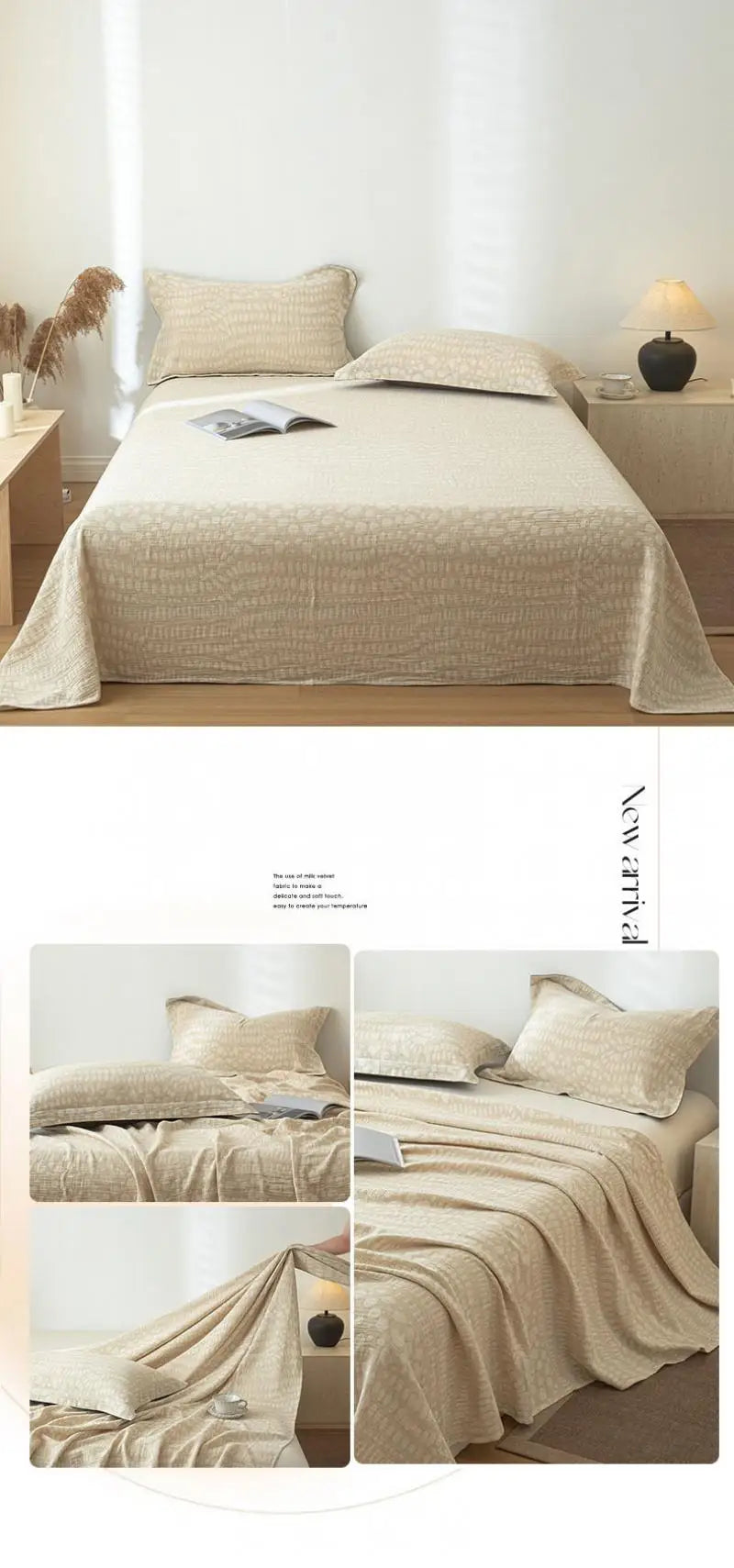 Cotton and Linen Bed Sheet