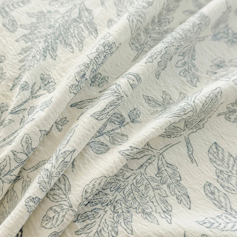 Double-Layer Weave Ultra-Soft Breathable Bed Flat Sheet 1Pc (No Pillowcase) Home Bed Linen Sheet Bedsheets for Single/Couple