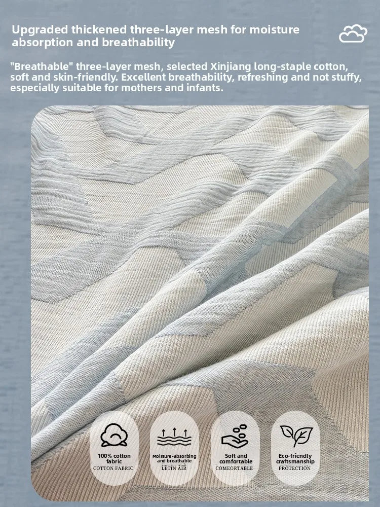 Pure Cotton Tee-piece Set Thiened Double-layered Cotton Bedding