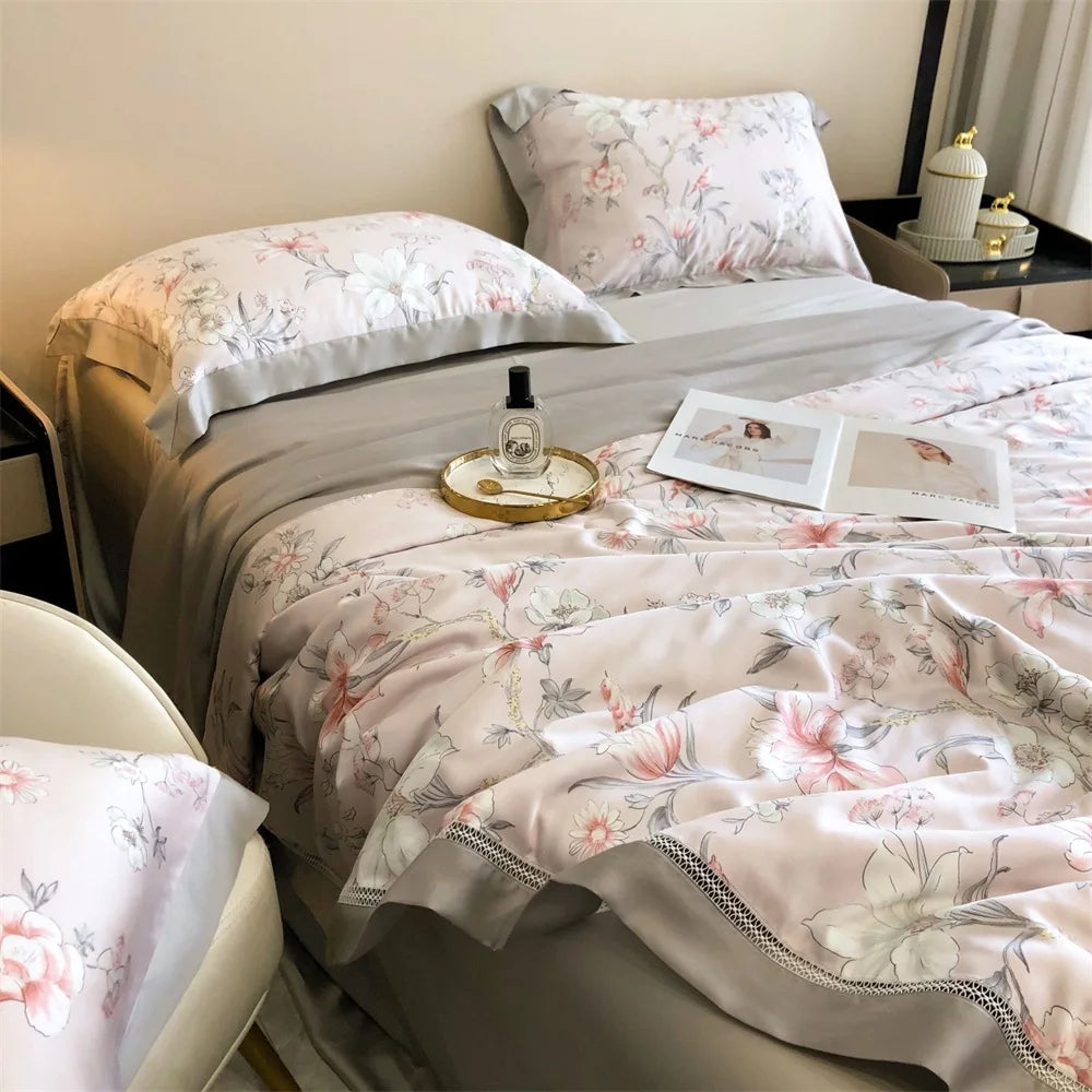 tencel Lyocell Bed Sheets Set Bedding Set Duvet Covers Sets for king Size Bed