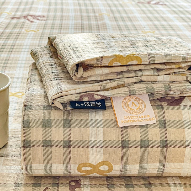 Bed Sheet High Quality Twin Double Queen King Bed Cover Sheets Pure Cotton Single Size Kids Bed Linen