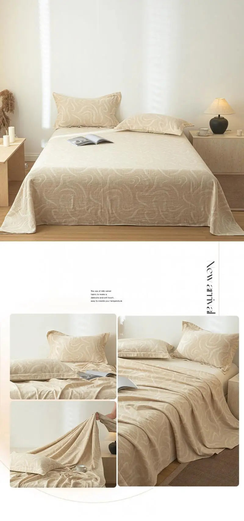 Cotton and Linen Bed Sheet