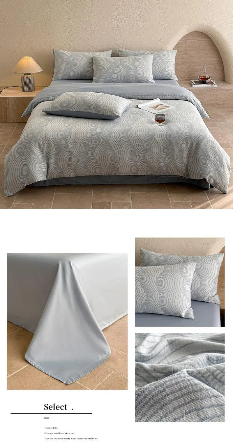 3-Layer Yarn Cotton Bedding Set