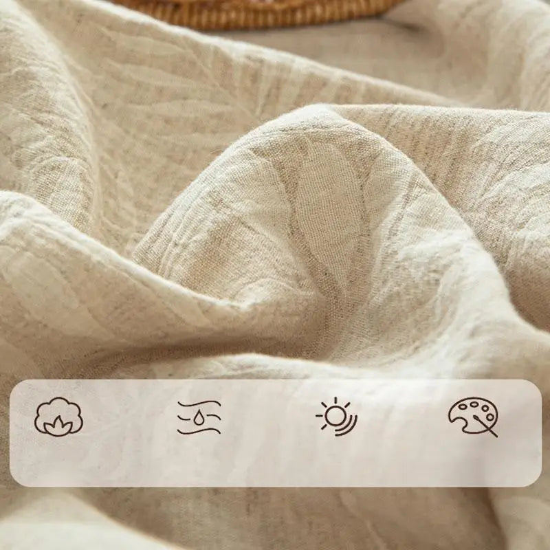 Luxury Cotton and Linen Bed Sheet Sets High Quality Skin Friendly Flat Sheet 2 Pillowcases for All Seasons Queen King Bedclothes