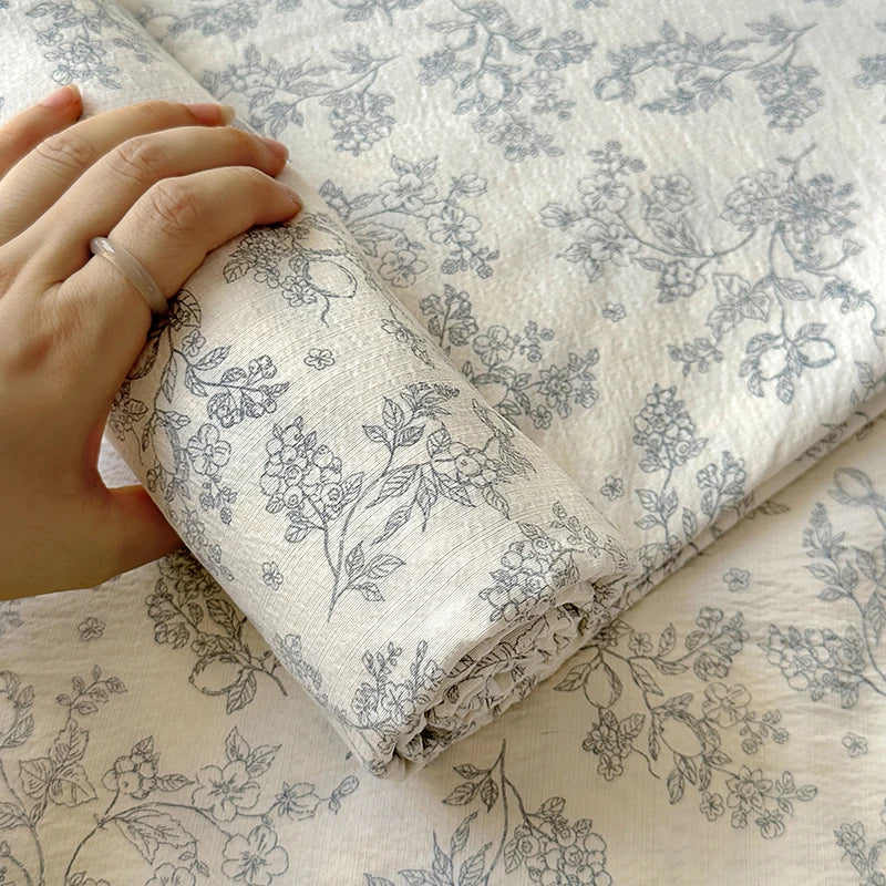 Flower Print Bed Sheet Single/Double/Queen/King Size Flat Sheets Adults Kids Room Soft Bed Linen sabanas (Pillowcase Need Order)