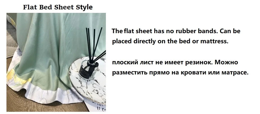 Luxury 600TC Egyptian Cotton Bedding Set, Bird Plant Flowers, Digital Printing, Duvet Cover, Bed Linen, Fitted Sheet, Pillowcase