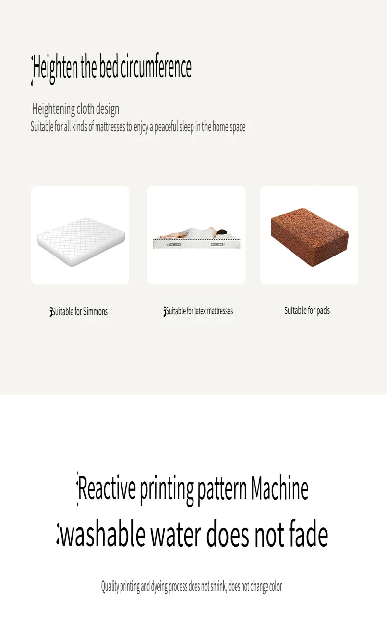 3PCS Waffle Floral Bed Sheets Set Cotton Fitted Sheet Non Slip Bedspread Mattress Cover Double Bed Sheet Christmas Gift Decor