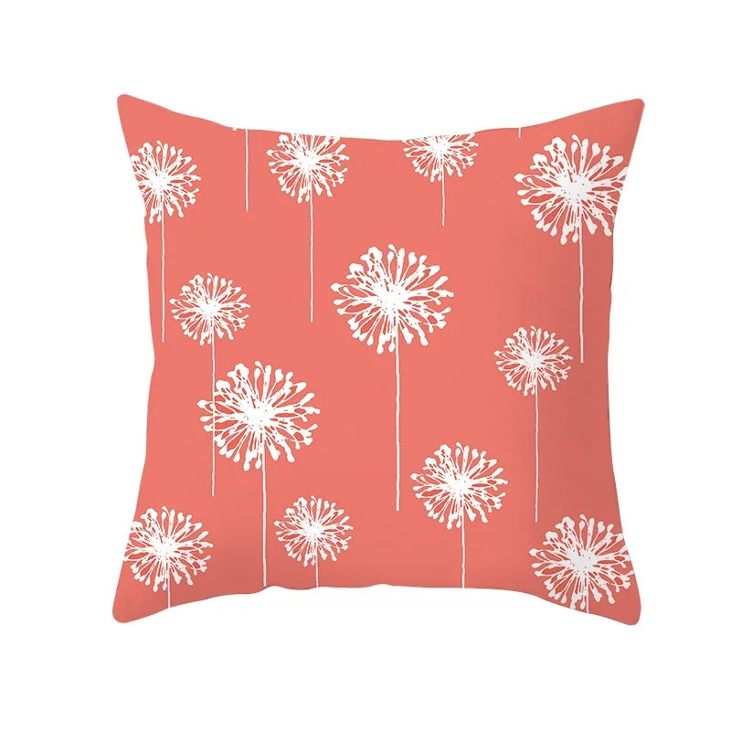 Coral Pillow Case Spring Home Decor Style Pillow Cushion Cover