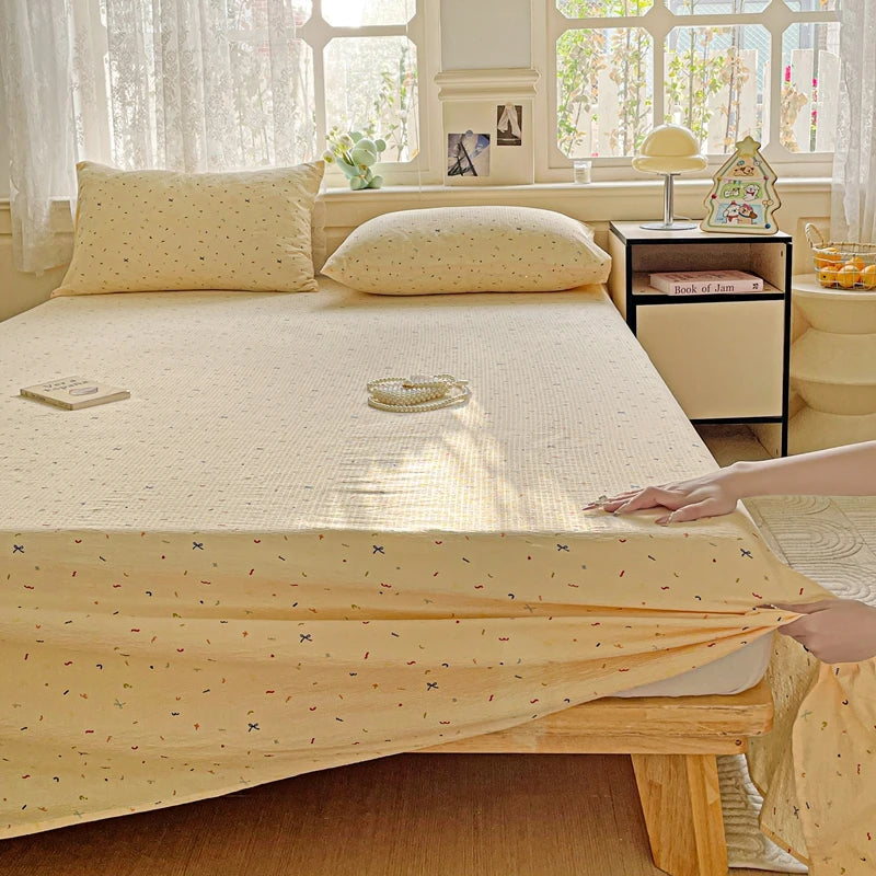 Bed Sheet High Quality Twin Double Queen King Bed Cover Sheets Pure Cotton Single Size Kids Bed Linen