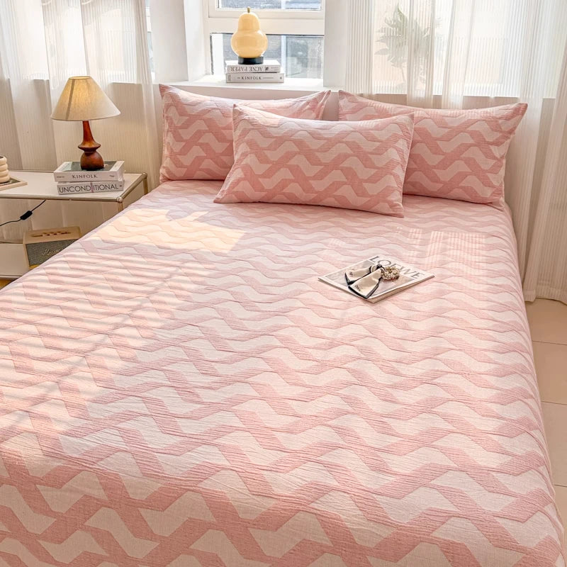 Pure Cotton Tee-piece Set Thiened Double-layered Cotton Bedding