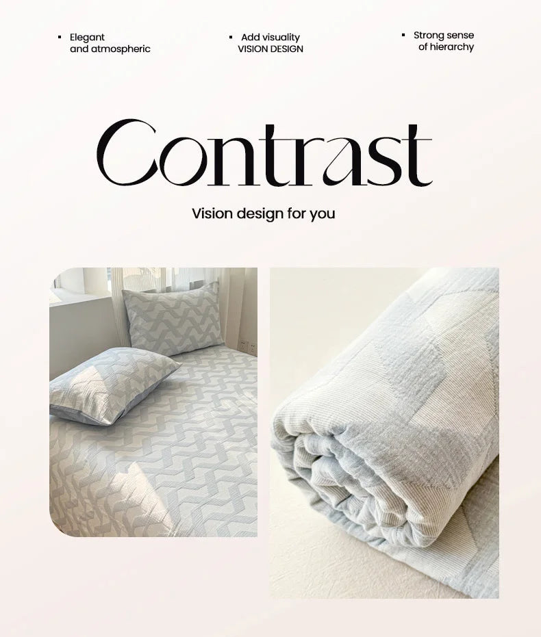 Pure Cotton Tee-piece Set Thiened Double-layered Cotton Bedding