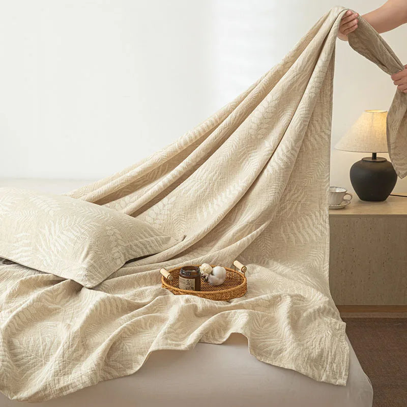 Luxury Cotton and Linen Bed Sheet Sets High Quality Skin Friendly Flat Sheet 2 Pillowcases for All Seasons Queen King Bedclothes