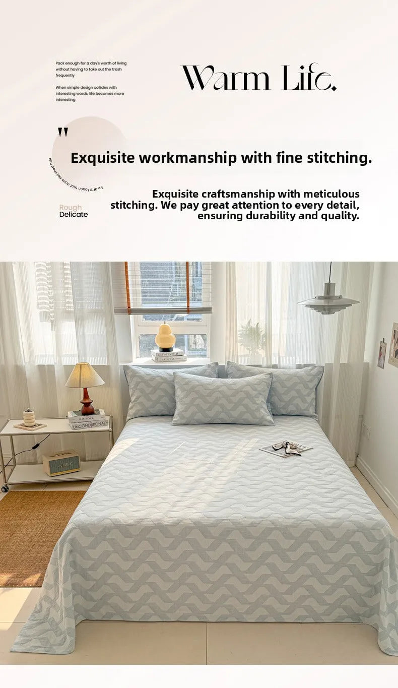 Pure Cotton Tee-piece Set Thiened Double-layered Cotton Bedding