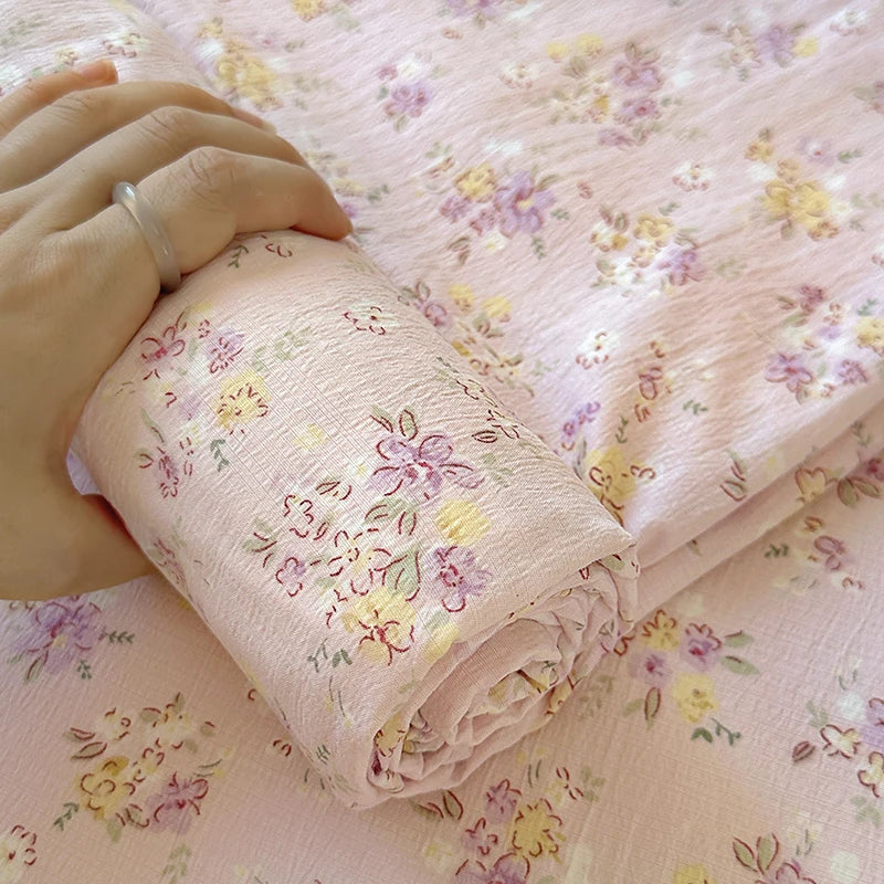 Flower Print Bed Sheet Single/Double/Queen/King Size Flat Sheets Adults Kids Room Soft Bed Linen sabanas (Pillowcase Need Order)