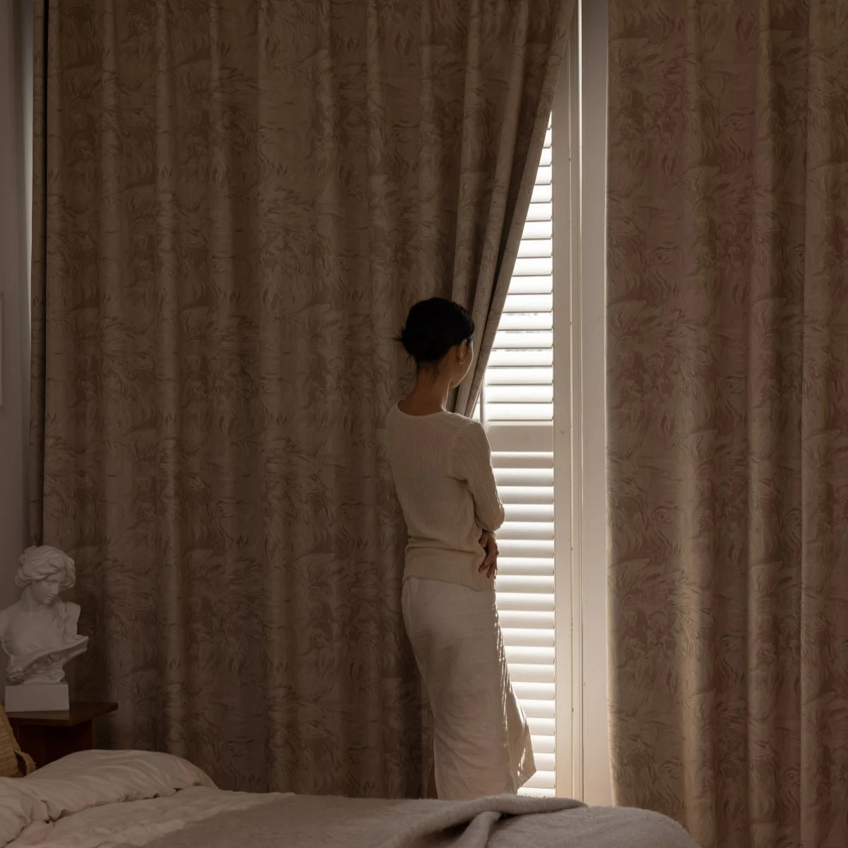 French Scandinavian Style Printed Curtains