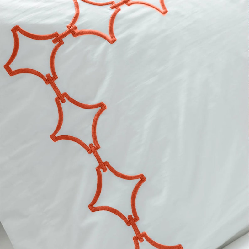Links - Linen Cotton Embroidered Edge Duvet Cover Sets