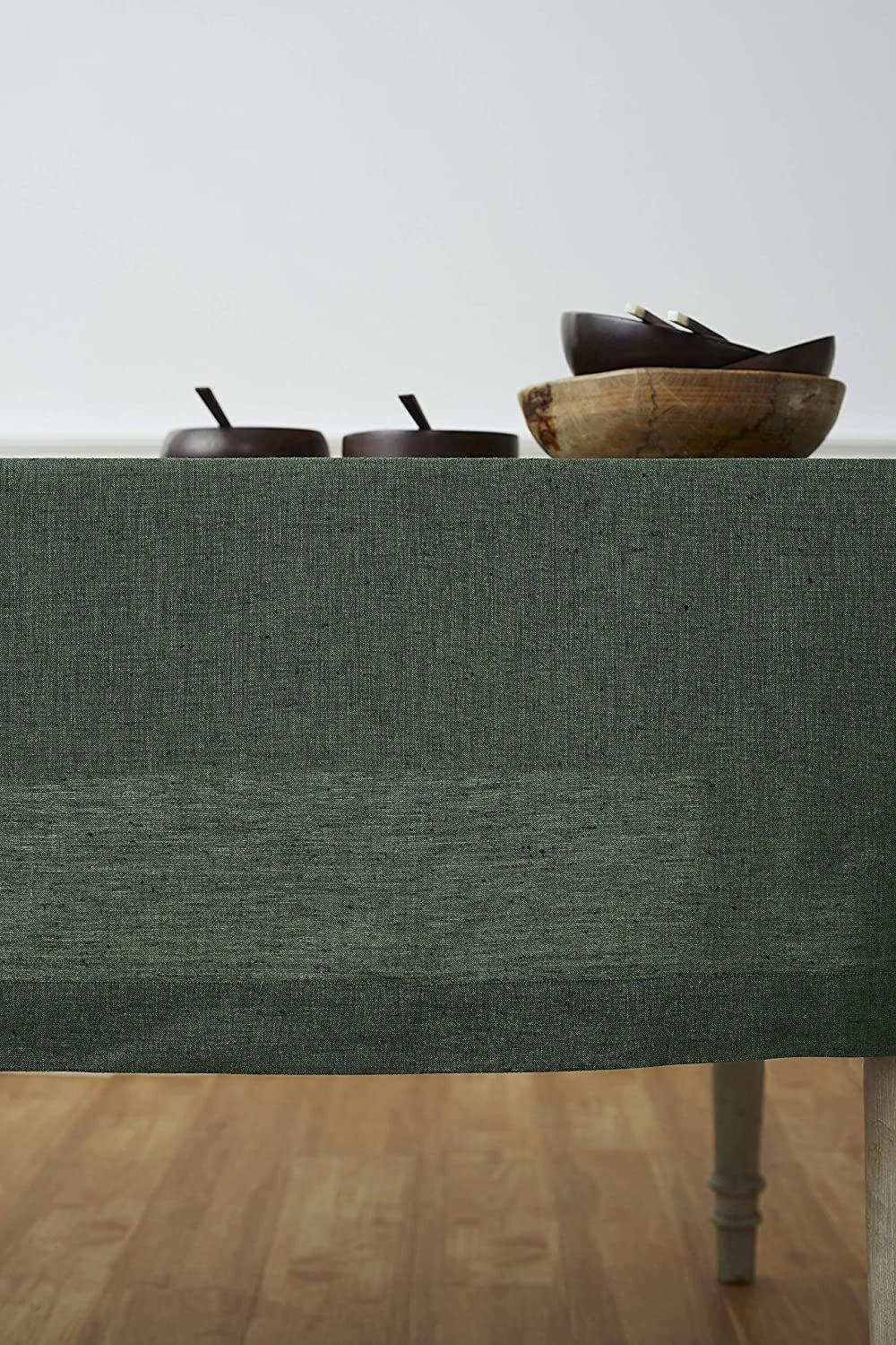 Moss Green Tablecloth | Pure Linen | Linen Cotton Mix | Soft | Handmade | Customisable Sizes | Customisable Shapes