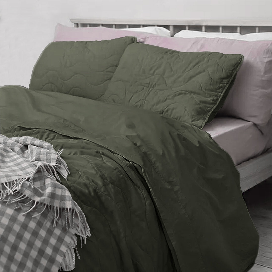 Piglet stitch - Linen Cotton Quilt Sets