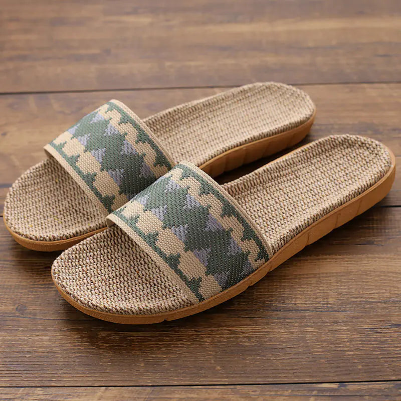 Indoor Non-Slip Linen Slippers